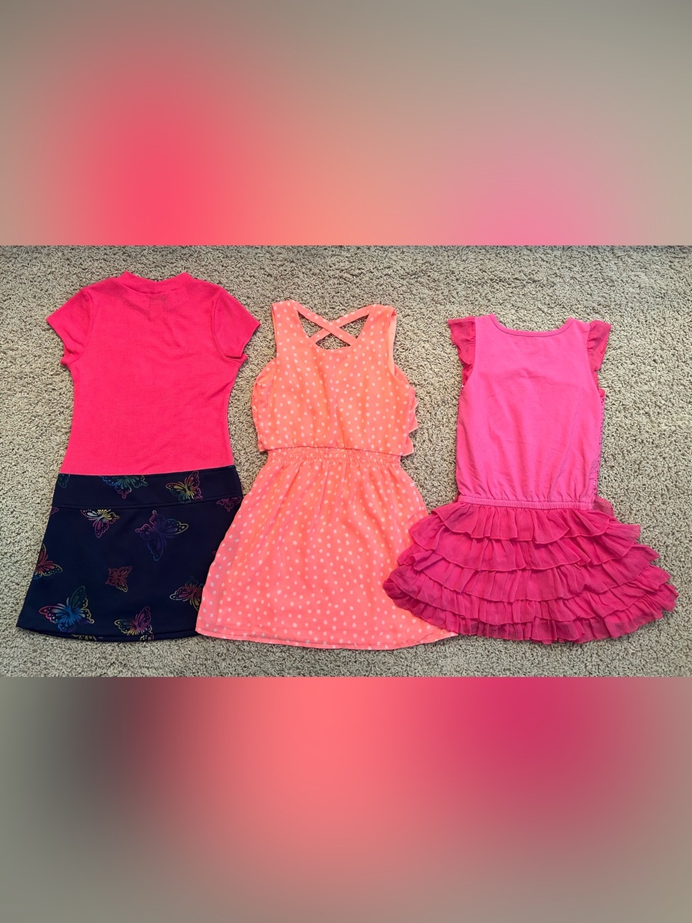 Lot of 13 Girls Size M 7/8 Medium Dresses - sundresses, tulle, fashion, Spring - Picture 6 of 10